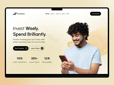 Finance - Landing Page crm design finance finance landing page fintech hero hero section investment landing page landingpage minimal money payment saas startup ui ux web design web site website