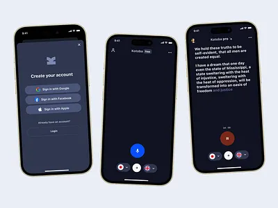 Kotoba - Product Design for AI-powered translation startup ai app branding ios japan languages product design startup translation ui ux design