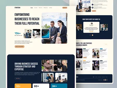 Business Consulting Website Landing Page Design agency website business business consulting business landing page consultancy consultant consulting consulting agency consulting website financial advisor financial consultant homepage landing page uidesign uiux
