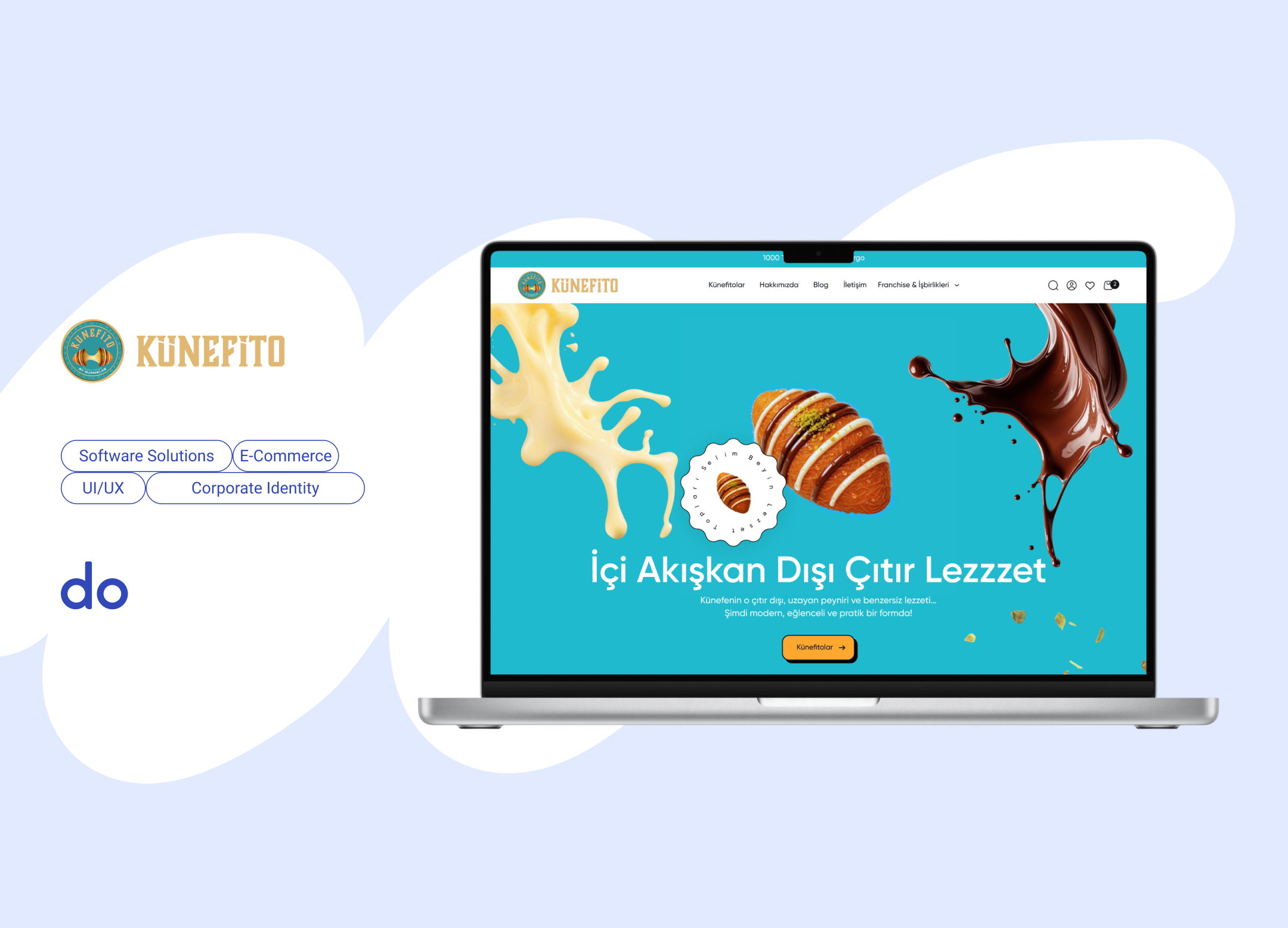 Künefito 3d branding graphic design logo ui