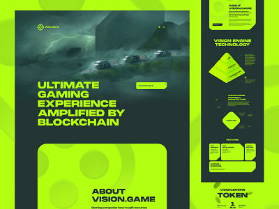 Vision.Game 3dillustration blockchain branding crypto deck graphic design illustration logo pitch deck ui web design