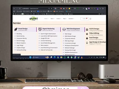 E-COMMERCE WEBSITE MEGA MENU elementor megamenu web design wordpress