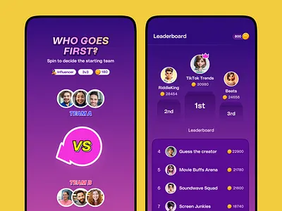Word Game Leaderboard board game charades dumb charades dumbcharades earn points family game game design gameplay gamification guess word leaderboard mobile multiplayer game party game play with friends product design puzzle game team game ui ux