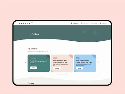 UI & Branding ✦ Sweetn branding business illustrations dating design education graphic design mindfulness psychology ui uxui uxui design web design wellness