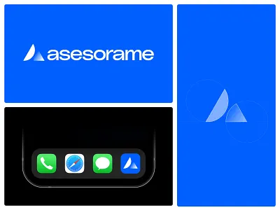 Sleek Tech Inspired Identity System – Asesorame app icon design brand identity branding business logo clean logo design company branding consulting logo corporate branding creative logo digital identity fintech branding geometric logo innovative branding logo design minimal logo modern identity professional branding startup branding tech logo visual identity