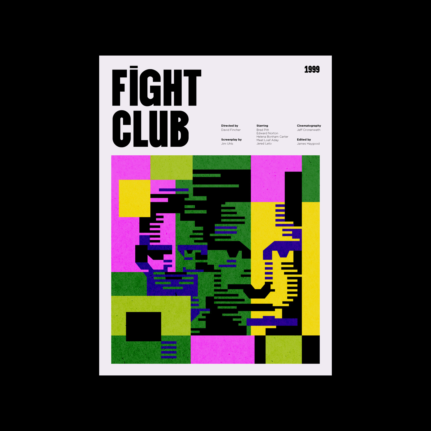 Fightclub movie poster art fight club geometric illustration movie poster vector vintage