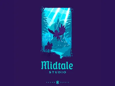 Midtale Studio castle dusan klepic fantasy game gaming griffin knight logo rpg