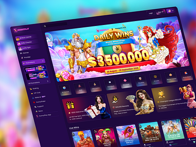 Casino Dashboard Design casino dashboard casino landing page casino website dashboard design gambling dashboard gambling website online casino