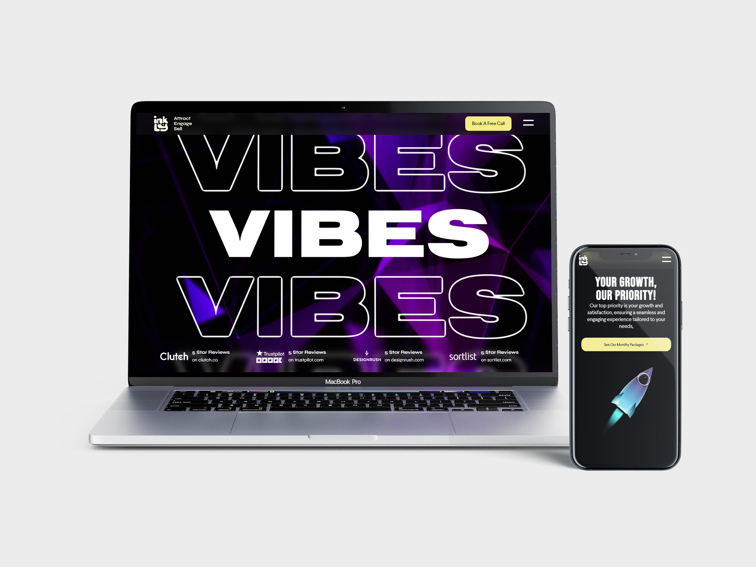 Website Development Project - InklyDesign.com css elementor elementor pro gsap javascript ui ux web design website development wordpress