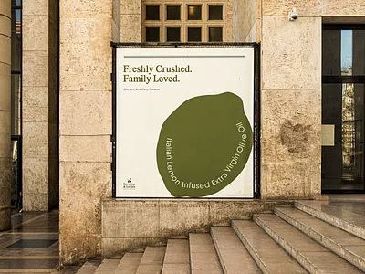 Outdoor banner design for Olive Oil Retailer banner design billboard design brand strategy branding corporate identity design graphic design logo outdoor banner shape branding shape design