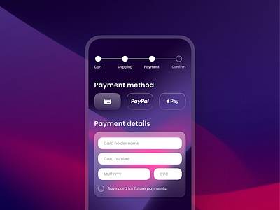 Mobile UI | Credit Card Checkout