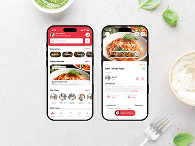 Chefsy - Food Recipes App figma food app home screen design mobile app design mobile design ui ui design ux ux design