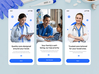 Onboarding Screen – Doctor Appoinment App UI Design app design app onboarding appoinment app booking app doctor app doctor app design doctor appoinment app health care health care app design ios mobile mobile app onboarding onboarding flow onboarding screen onboarding ui splash screen welcome screen