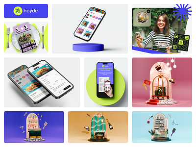 hayde.menu 3d app branding digital menu figma logo marketing menu ui ux website