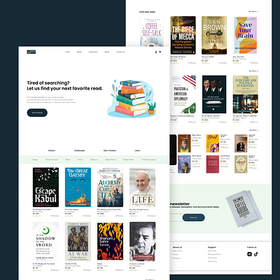 Website for a book shop 3d animation branding ecommerce graphic design landing page logo motion graphics ui ui ux webdesign
