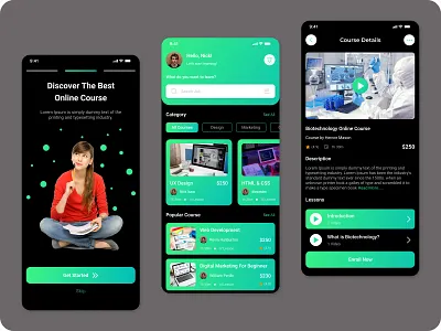 Online Course App Design app design course app e learning e learning app ui e learning app uiux e learning app ux education app landing page online app online course app online course app design online course uiux design online education online education app design online education app uiux ui uiux uiux design ux