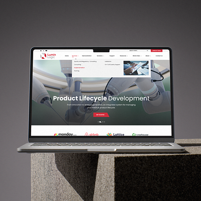 Lumin Logic Website branding business company consulting design digital landing logic logo lumin medical website modern page quality support ui ux design validation webflow