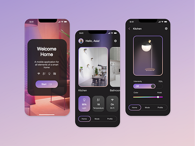 Smart home application app application design graphic design smart home smart home application ui welcome