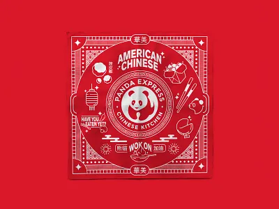 Panda Express® - Apparel 1/3 🐼👕 american chinese apparel bandana brand design branding clothing design graphic design icons illustration illustrator jeffrey dirkse logo merchandise panda express vector