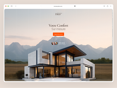 Interior Designer Landing Page architect architecture decor designer framer hero home house interior landing page modern real estate ui ux website