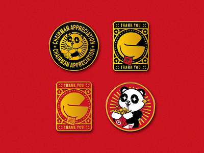 Panda Express® - Apparel 3/3 🐼👕 apparel brand design branding enamel pin food fortune cookie fortune cookies graphic design illustration jeffrey dirkse mascot merchandise orange chicken panda panda express pins restaurant