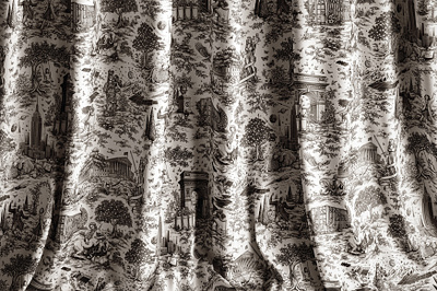 Social Impact Capital - Toile de Jouy illustration branding corporate custom design engraving etching graphic design hand drawn illustration label design logo packaging print science textile toile de jouy