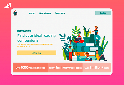 Bookpanion: Reading books apps app app design branding design graphic design illustration logo ui ux vector