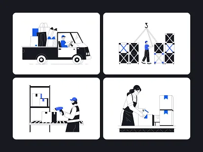 Logistics Shipping illustration Art 3d animation branding delivery graphic design logistics logo motion graphics shipping transportation ui