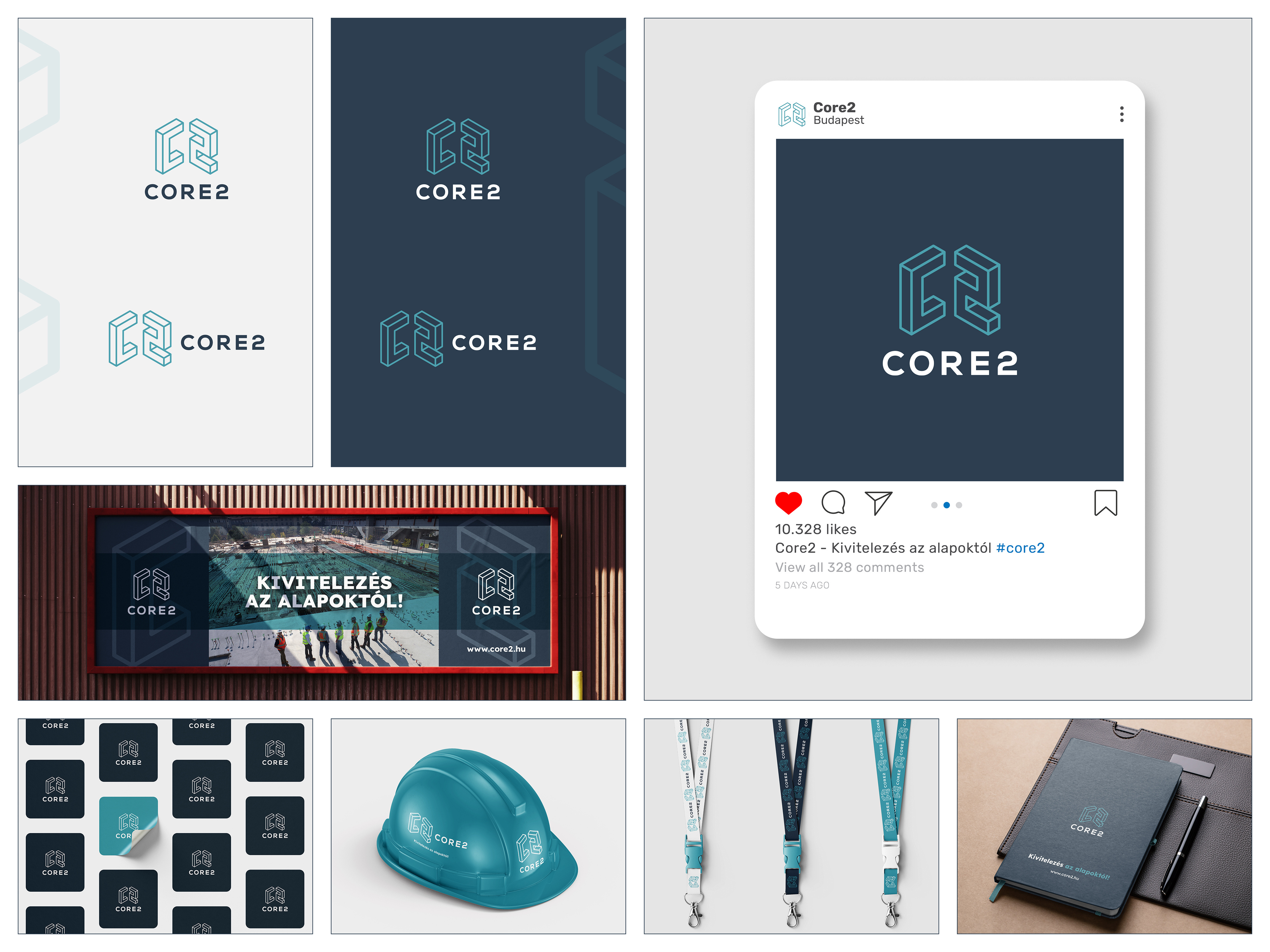 Core2 - logo design | branding brand brand design brand identity brand identity design branding business card design construction management design email signature design geometric graphic graphic design logo logo design modern promotional items property development visual visual identity visual identity design