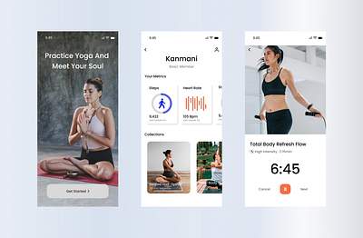 Meditation App - Yoga app branding design typography ui user