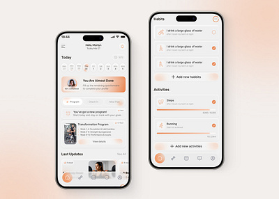 Habit tracker | UI/UX | Healthcare & Wellness activity logging android app clean clean ui daily routines fitness app graphic design habit tracker health app healthcare tech ios app mobile app mobile design progress tracking ui uiux ux case study wellness wellness tech workout tracker