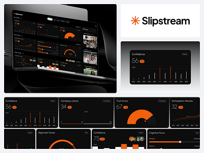 Slipstream branding data analyst figma logo motion graphics ui ux
