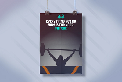 Fitness Motivational Quotes Flayer corporate flyer design graphic design illustration typography vector