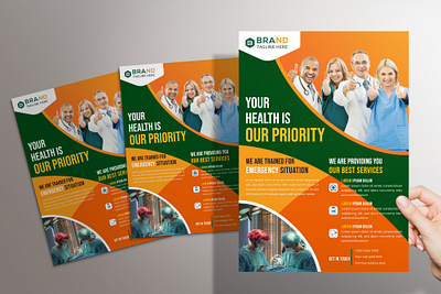 Professional Healthcare Flyer Design business card design flyer design graphic design healthcare branding logo poster design uniq deisgn