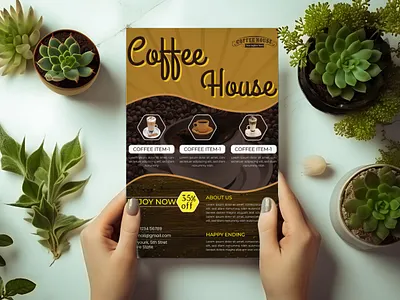 Creative Coffee House Flyer Design ☕✨ coffee house design