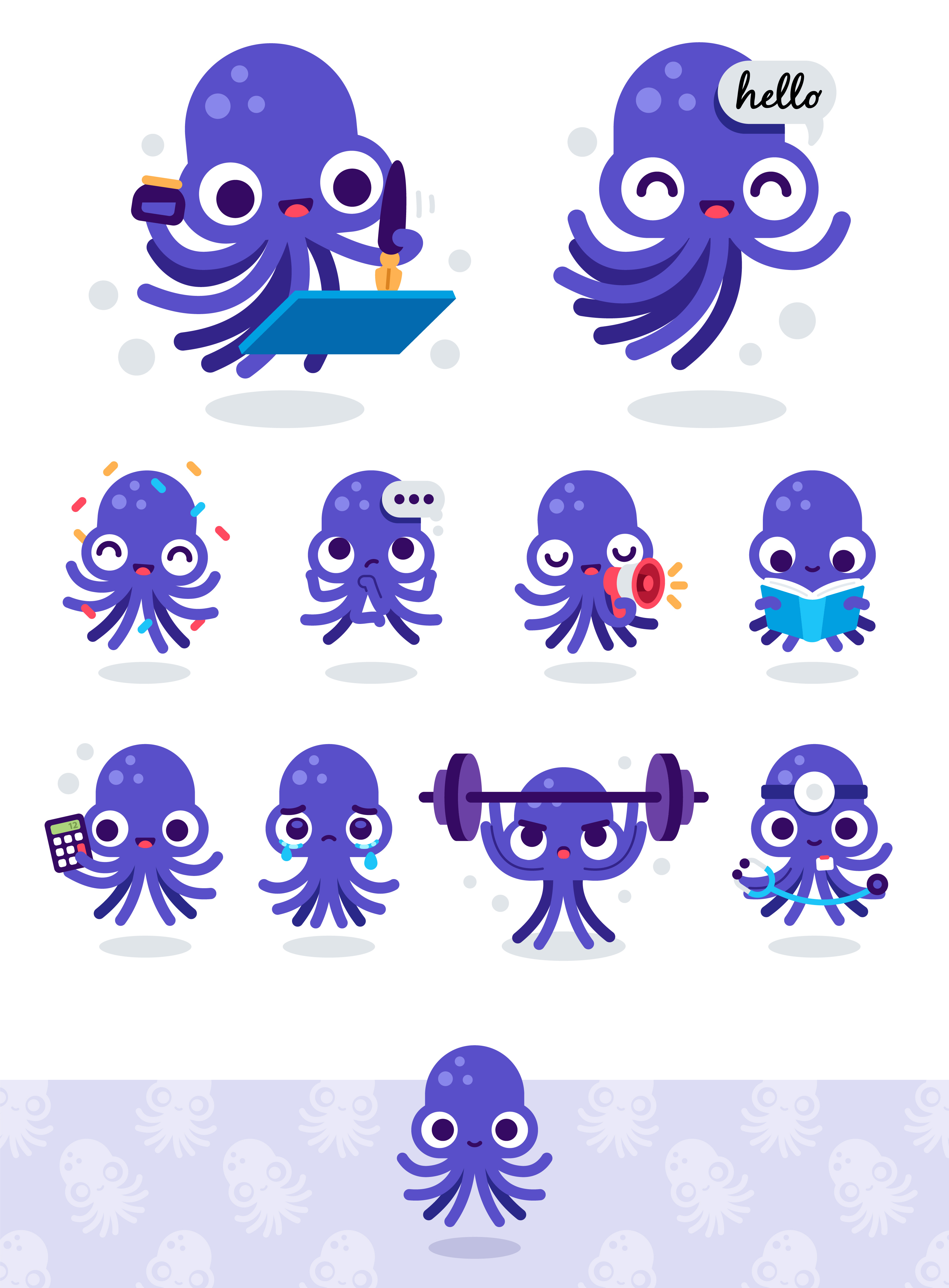 Example of Octopus Mascot for Homework Hero Ai