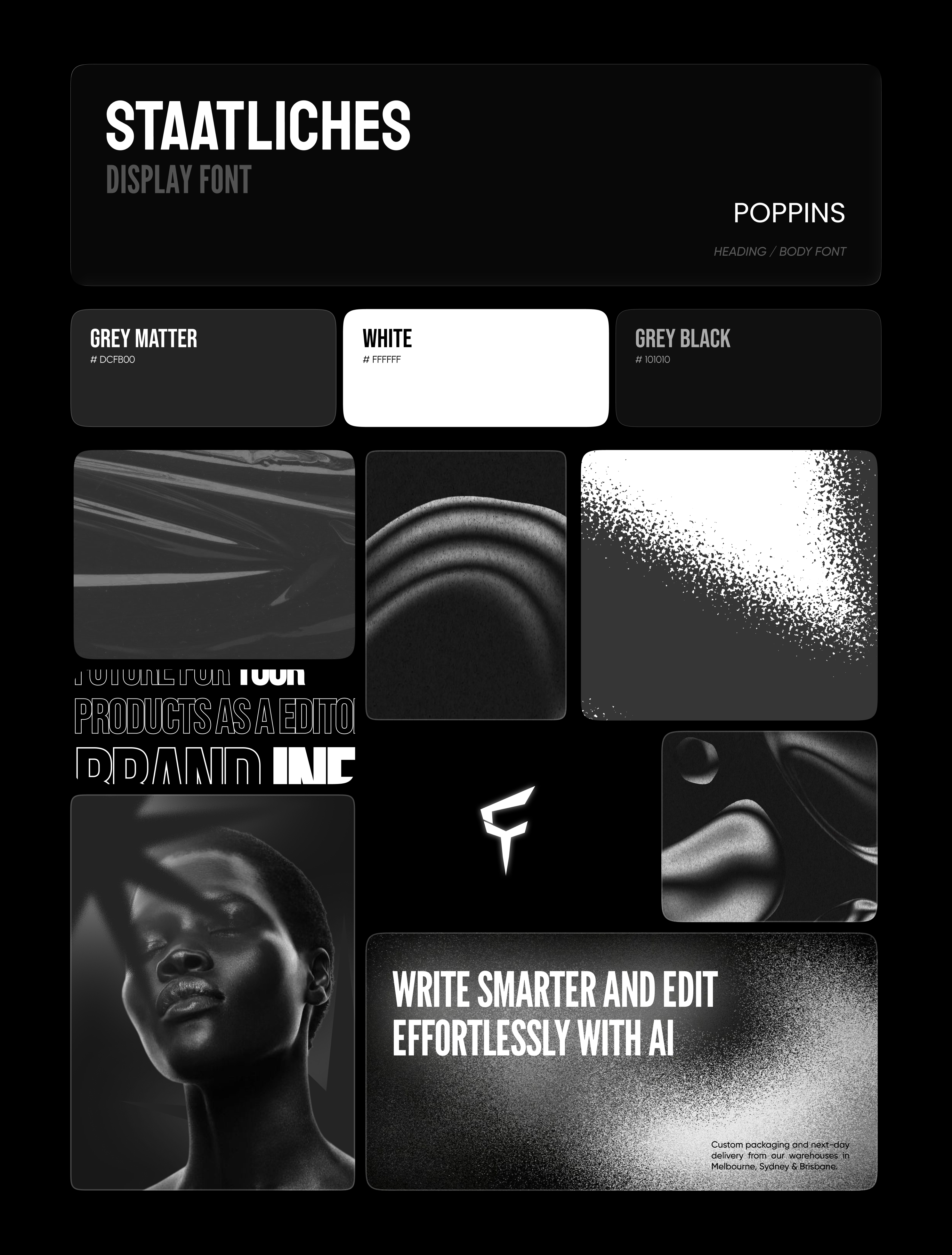 Futuristic AI Branding with Bold Typography - Moodboard aidesign boldtypography brandidentity craxinno craxinnotechnologies creativetypography design designinspiration figma design futuristicbranding graphic design graphicdesign minimalistdesign moderndesign moodboard moodboard design typographydesign ui ui design uiux