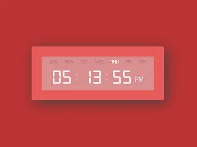 Digital Clock clock css digital clock html javascript ui design visual studio code web application web design web development
