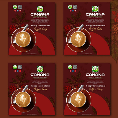 Social Media Post Design Camana Coffee Roasters branding design graphic design illustration logo typography ui vector