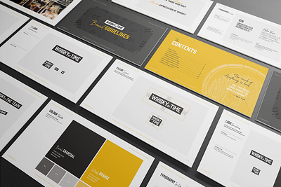 Brand Guidelines Document brand brand guide brand guidelines branding document graphic design guidelines logo mockup orange