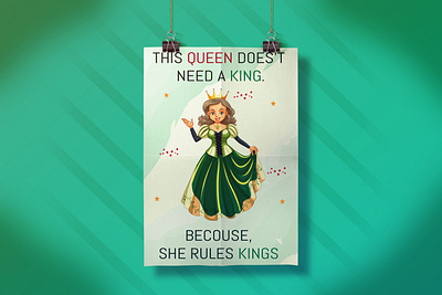 Queen Motivational Quotes Flayer Design corporate flyer design graphic design illustration typography vector