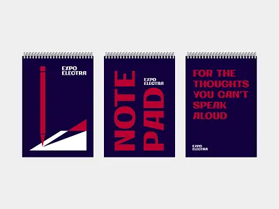 Notebook Cover Design – Bold Typography, Red on Navy bold brand brand design brand identity branding bright company branding graphic design identity identity design logo logotype merch design merchandise design modern modern brand identity print design simple typography visual identity