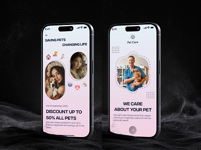 Hello Creatives, Here is Petcare App Design. android app pet petapp petcare petcareapp petwebsite product design ui ux