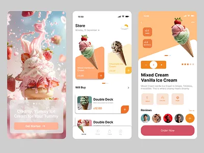Ice cream App ui