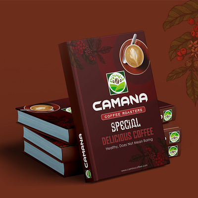 Book Cover Design Camana Coffee Roasters branding design graphic design illustration logo typography vector