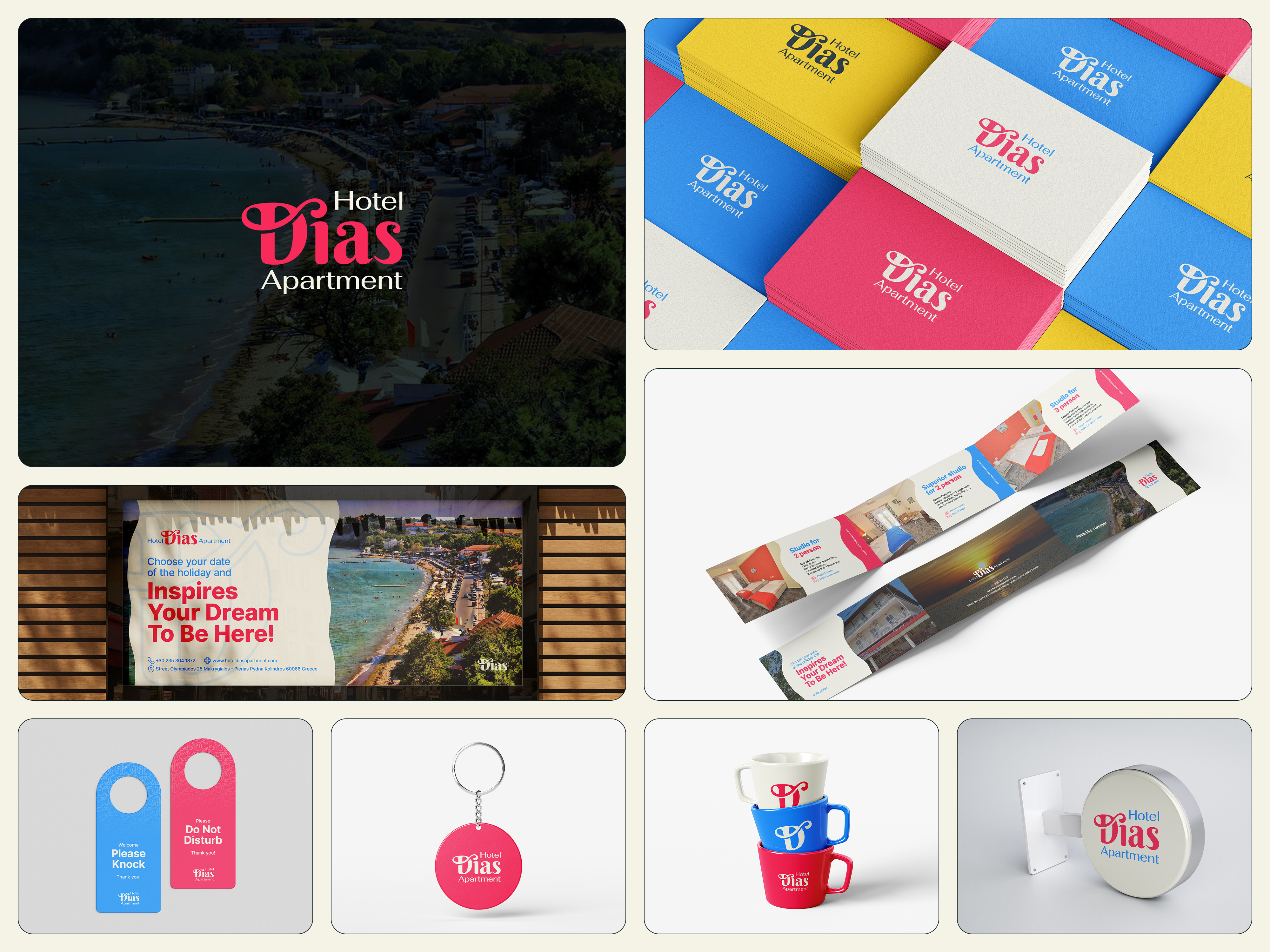 Hotel Dias Apartment - logo design | branding billboard brand design brand identity brand identity design branding brochure clean design elegance graphic graphic design hotel logo logo design modern playful poster visual identity visual identity design warm