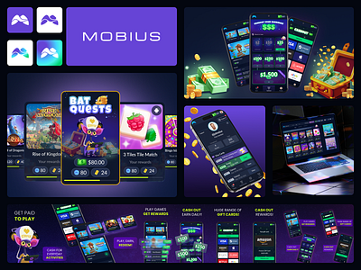 Mobius branding gaming logo ui ux