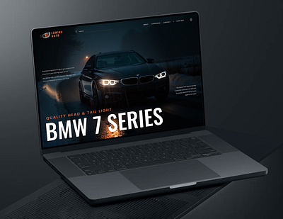 Lumina Auto – Head & Tail Light Web Design automotive cars dark futuristic landing page webdesign