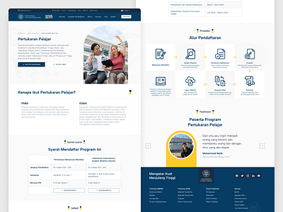 MKBM UGM • Educational Program Page branding campus college dark blue design landing page ui ui design uiux university ux ux design web design website