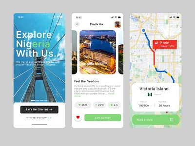 Travel App Design ui ux